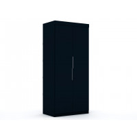 Manhattan Comfort 116GMC4 Mulberry 2.0 Sectional Modern Armoire Wardrobe Closet with 2 Drawers in Tatiana Midnight Blue